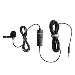 BOYA BY-M1 Microfone Condensador Electret de 3,5 mm com adaptador de 1/4" para Smartphones iPhone DSLR Câmeras PC