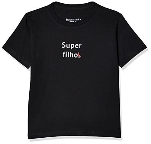 Camiseta Mini Estampada Super Filho, Especial Dia Das Mães, Reserva Mini, Preto, 10