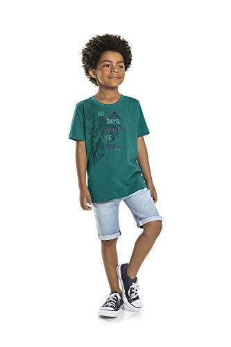 Camiseta Infantil Meia Malha, Quimby, Meninos, VERDE TIDEPOOL, 02