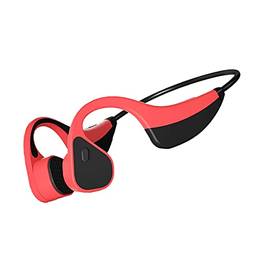 Homyl Fones de ouvido de natação de condução óssea Bluetooth 5.0 IP67 à prova d 'água sem fio fone de ouvido aberto para natação, corrida, ciclismo, vermelho