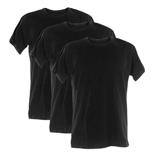 Kit 3 Camisetas 100% Algodão (Preto, G)