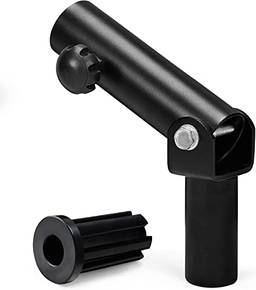 Yes4All Inserção de placa de linha T-Bar Landmine – Serve em barras olímpicas de 5 cm – Rotação completa de 360° e fácil de instalar (preto)