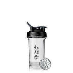 BlenderBottle Coqueteleira Pro Series para Shakes de Proteína e Pré-Treino, 700 ml, Preto/Transparente