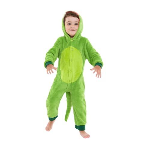 Pijama Infantil Pelúcia Fleece Dinonssauro Com Capuz (4 Anos)