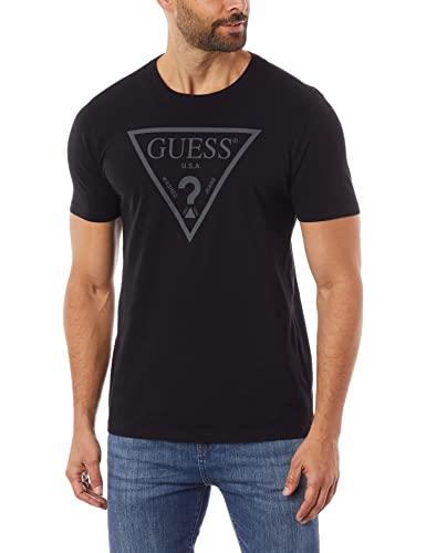 GUESS Logo Triangulo Relevo, T Shirt Masculino, Preto (Black), G3
