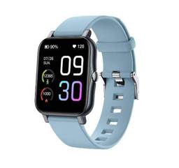 SZAMBIT Competivel para apple huawei xiaomi smartwatch esportes rastreador sono monitor de freqüência cardíaca pulso fitness pulseira relógio inteligente masculino feminino (Azul claro)