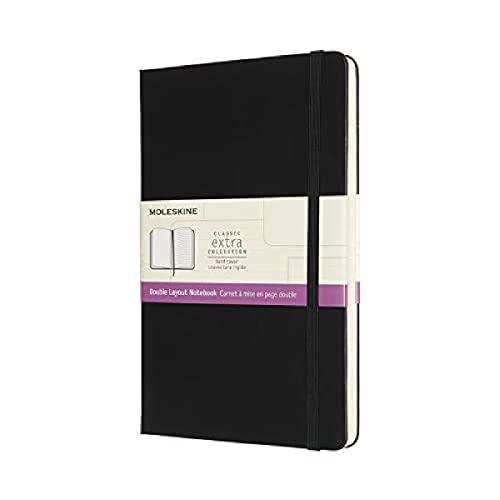 Moleskine Large Double Layout Plain and Ruled Hardcover Notebook