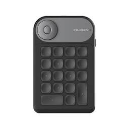 HUION Teclado remoto Mini Keydial K20 Express para exibição de caneta e tablet de desenho teclado de atalho com uma mão com 18 teclas e mostrador personalizáveis para animação design