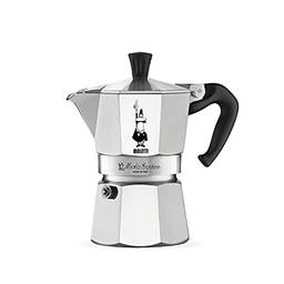 Bialetti - Moka Express: Máquina de café expresso icônica de fogão, faz café italiano real, pote Moka 3 xícaras (122 g - 130 ml), alumínio, prata