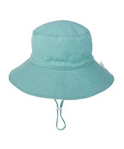 Chapéu de sol para bebê verão chapéus para menino de bebê UPF 50+ Proteção solar para criança chapéu balde para bebê menina boné ajustável (azul verde, 48-50 cm / 6-24 Months)