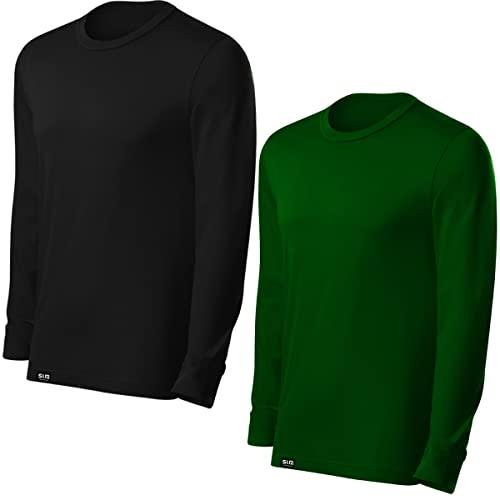 KIT 2 Camisetas UV Protection Masculina UV50+ Tecido Ice Dry Fit Secagem Rápida – M Preto - Verde