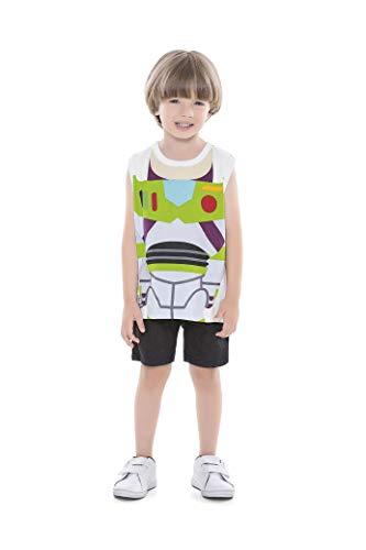 Camiseta Regata Toy Story, Fakini, Meninos, Branco, 2