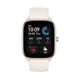 Amazfit GTS 4 MINI Smartwatch 120+ Modos Esportivos 1.65" HD AMOLED Mostrador Inteligente para Android Para iOS (White)