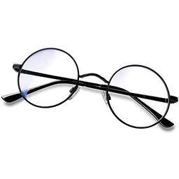 Óculos de luz azul masculino feminino, Óculos Anti-fadiga Oculos para computador telefone Proteção UV400 Armação Metal Redonda Unissex