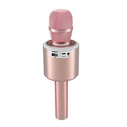 Microfone, Romacci Microfone profissional de karaokê BT sem fio N6 com luzes LED dançantes 2 em 1 alto-falante portátil portátil de karaokê para Natal, aniversário, festa em casa Substituição de KTV p