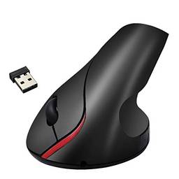 FAKEME Mouse Vertical Sem Fio 2.4G Recarregável Ergonômico Gaming