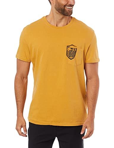 Camiseta,T-Shirt Bolso Brasao Mc,Osklen,masculino,Amarelo Escuro,GG