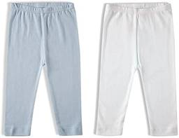 Kit 2 calças sem pé, Tip Top, Unissex, Azul (Branco/Azul), E