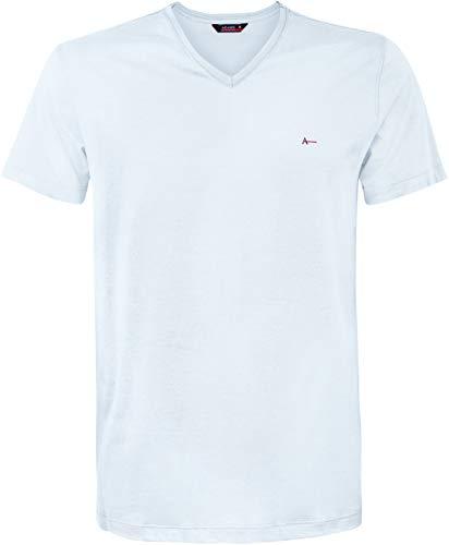 Camiseta Básica Gola V, Aramis, Masculino, Branco, XGG