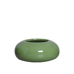 Cachepot Redondo Vaso Decorativo P Decoração em Cerâmica Verde