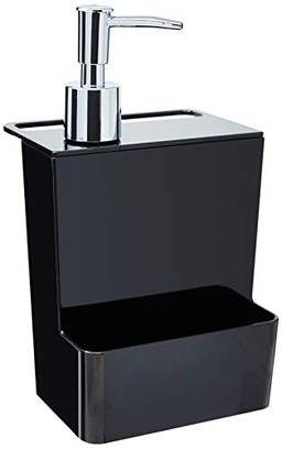 Coza Multi Dispenser para Objetos de Banheiro, Preto, 12 x 10.6 x 20.8 cm