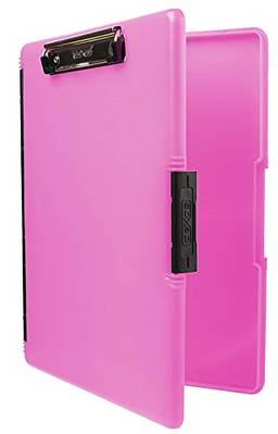 Dexas Prancheta de armazenamento Slimcase 2 com abertura lateral, rosa neon 3517-806