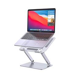 LENTION Suporte ergonômico para notebook com altura ajustável e suporte portátil compatível com MacBook Air Pro, HP Dell XPS Lenovo, todos os laptops 11-15,6 polegadas (L5b, prata)