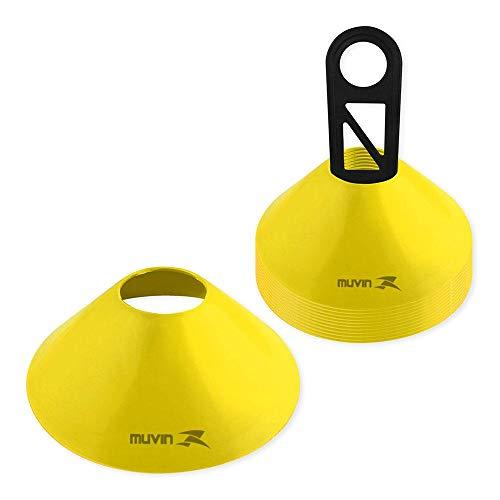 Half Cone de Marcação de Plástico - Kit com 12 - Amarelo - Muvin