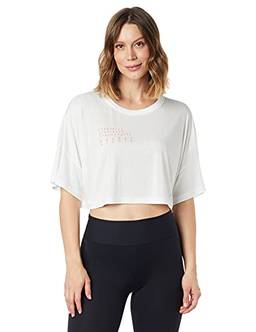 Colcci Camiseta Fitness Feminino, PP, Off Shell