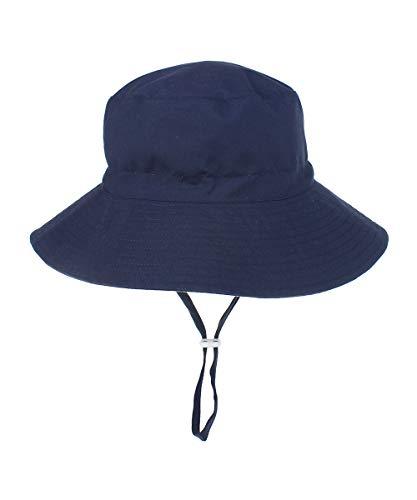 Chapéu de sol para bebê verão chapéus para menino de bebê UPF 50+ Proteção solar para criança chapéu balde para bebê menina boné ajustável (Marinha, 48-50 cm / 6-24 Months)