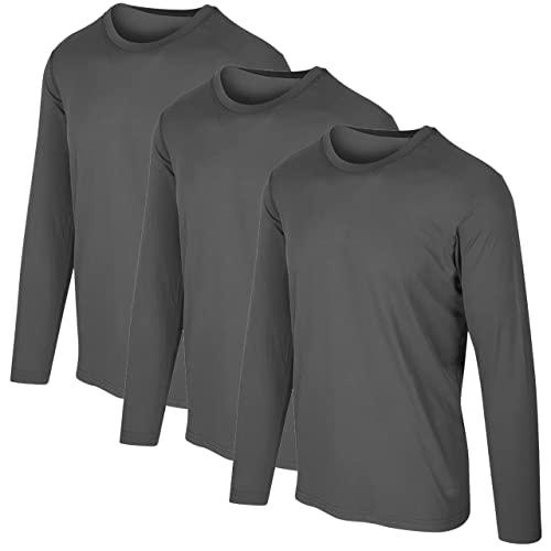 KIT 3 Camisetas Proteção Solar Permanente UV50+ Tecido Gelado – Slim Fitness – P Cinza