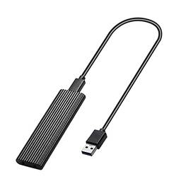 Homyl M.2 NGFF SATA SSD para USB 3.1 SSD Reader Enclosure Case 6Gbps Chave B/Chave B + M Interface Tipo C para Disco rígido de estado sólido interno - Preto