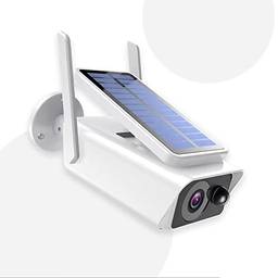 Câmera IP WiFi de Solar Segurança Externa HD, Câmera Vigilância Doméstica Inteligente de Visão Noturna Infravermelha Sem Fio, IP66 à Prova d'água e à Prova de Poeira, Chamada de Voz Bidirecional, Detecção de Movimento