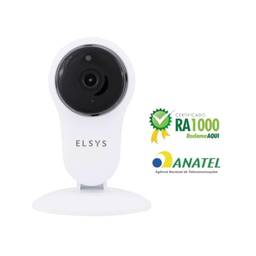 Câmera de Segurança Inteligente Wi-Fi Fixa, Full HD, 1080p, Elsys, ESC-WY3F, Branca – Compatível com Alexa