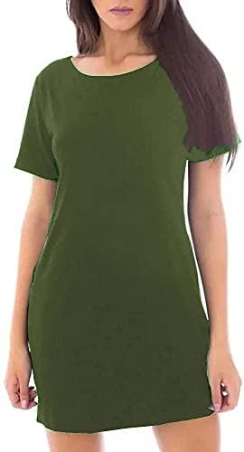 Vestido Camisetão Feminino Para Mulheres Alta Qualidade Super Estiloso – Slim Fitness Fashion – Verde M