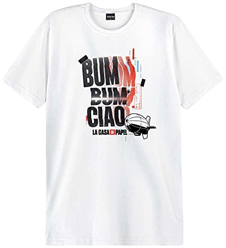 Camiseta Slim La Casa de Papel Enfim Feminino, Branco Ciao, M