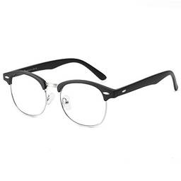 Cyxus Óculos de Luz Azul Óculos de Computador Lentes Transparentes Anti-Fadiga Ocular para Homens e Feminino Com bloqueio de UV (2-Preto Fosco)