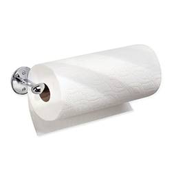 iDesign Orbinni Suporte de toalha de papel de metal montado na parede, organizador de rolos para cozinha, banheiro, sala de artesanato, cromado