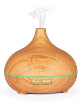 Umidificador de ar difusor aromatisador cor madeira portátil
