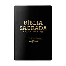Bíblia NVI, Couro Soft, Preto, Letra Gigante, Leitura Perfeita