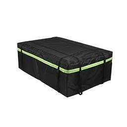 KAJIA Saco de carga impermeável para carro e porta-bagagens com faixa reflexiva noturna Saco universal de armazenamento de saco de bagagem para acampamento de viagem