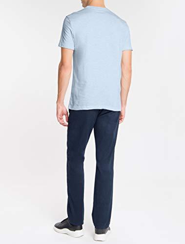 Camiseta Slim flamê, Calvin Klein, Masculino, Azul claro, P