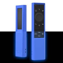 SIKAI Capa de silicone para controle remoto Samsung SolarCell TM2280E, capa à prova de choque para Samsung 2022 NEO QN800B, QN900B, S95B, QN90B, Q80B, Q60B Series Smart TV, Anit-Lost, com cordão (brilho azul)