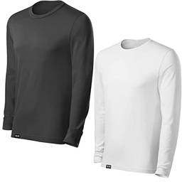 KIT 2 Camisetas UV Protection Masculina UV50+ Tecido Ice Dry Fit Secagem Rápida – EGG Cinza - Branco