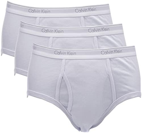 Kit com 3 Cuecas Brief, Calvin Klein, Masculino, Branco, 36