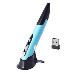 Homyl 2.4Ghz Wireless Pen Mouse Mouse USB Receptor Ajustável 800/1200 / 1600DPI - Azul