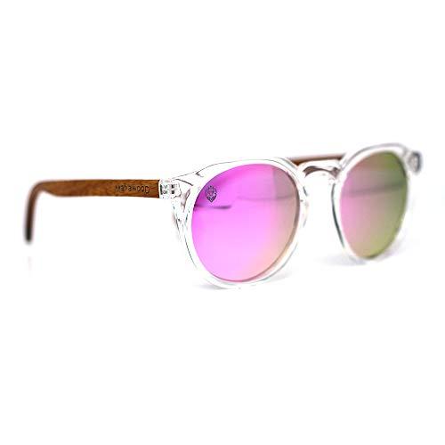 Óculos de Sol de Acetato com Madeira Bonventre Pink