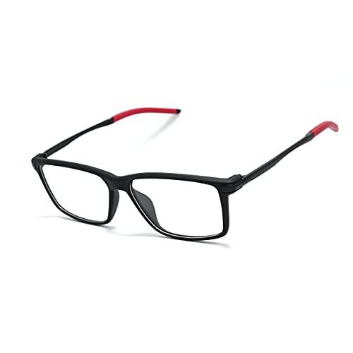 Armação Para Óculos Masculino Retangular Jc-9218 (Preto-vermelho)
