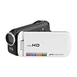 Queenser Câmera de Vídeo Digital Full HD 1080P Mini Câmera de Vídeo Digital DV Câmera de Vídeo Digital de 24 MP com Tela Tátil LCD giratória de 3 polegadas Zoom 18X Luz de preenchimento de LED embutid