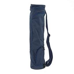 Bolsa porta tapete de yoga 100% impermeável, estampa OM, com bolsas externos (Azul, 60 cm)